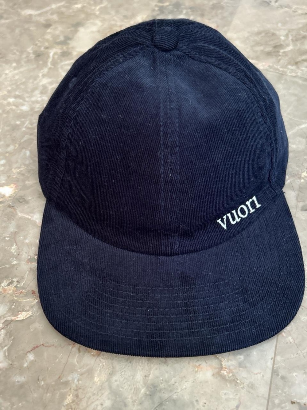 Vuori Navy Corduroy Strapback Hat Cap Adjustable One Size
